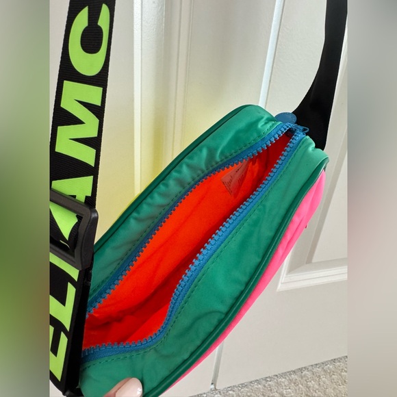 Stella McCartney Kids color block logo strap shoulder bag pink orange neon black - Picture 2 of 10